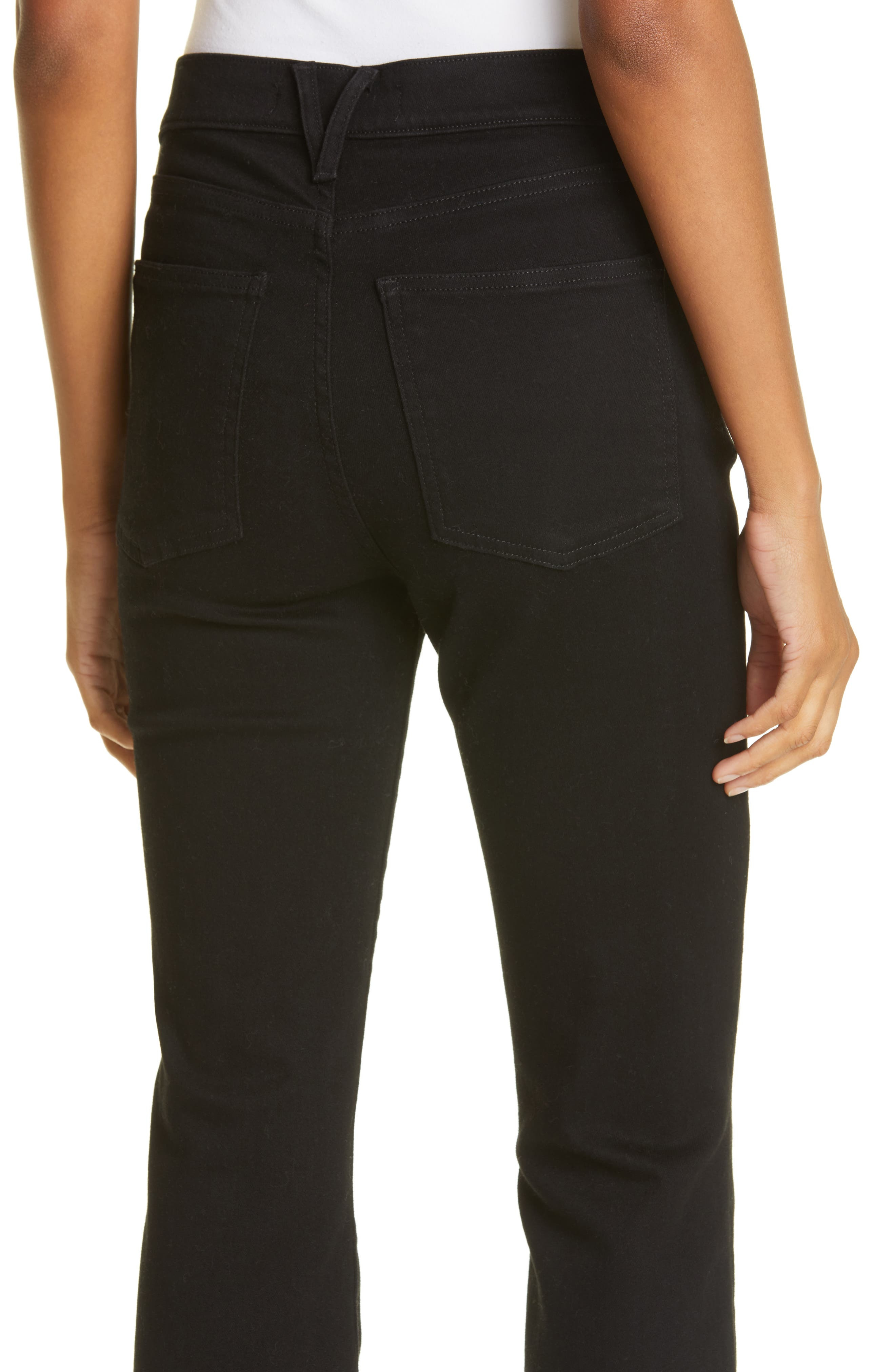 Veronica Beard Beverly High Waist Skinny Flare Leg Jeans in Onyx at Nordstrom - 4