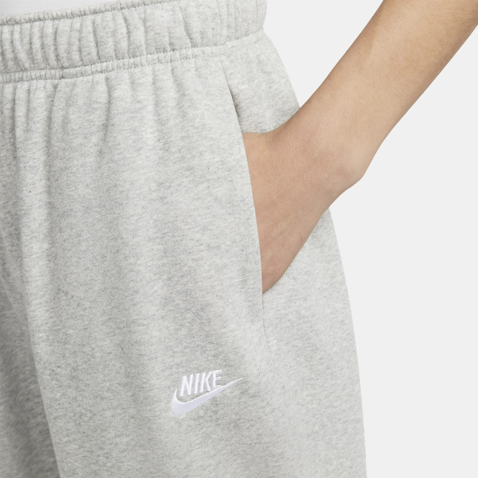 (WMNS) Nike Sportswear Club Oversized Fleece Sweatpants 'Grey' DQ5801-063 - 3