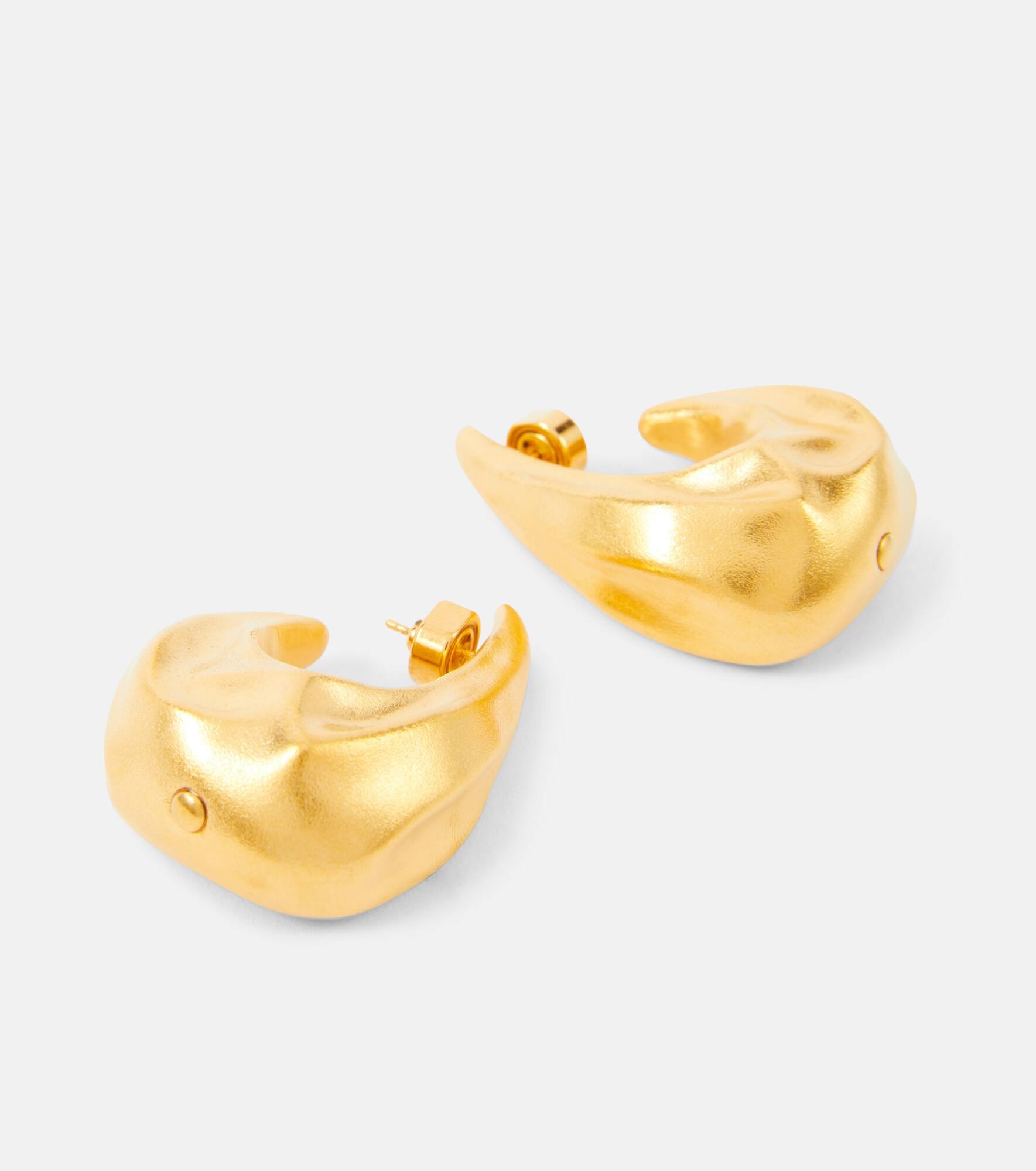 Olivia Medium gold-plated hoop earrings - 4