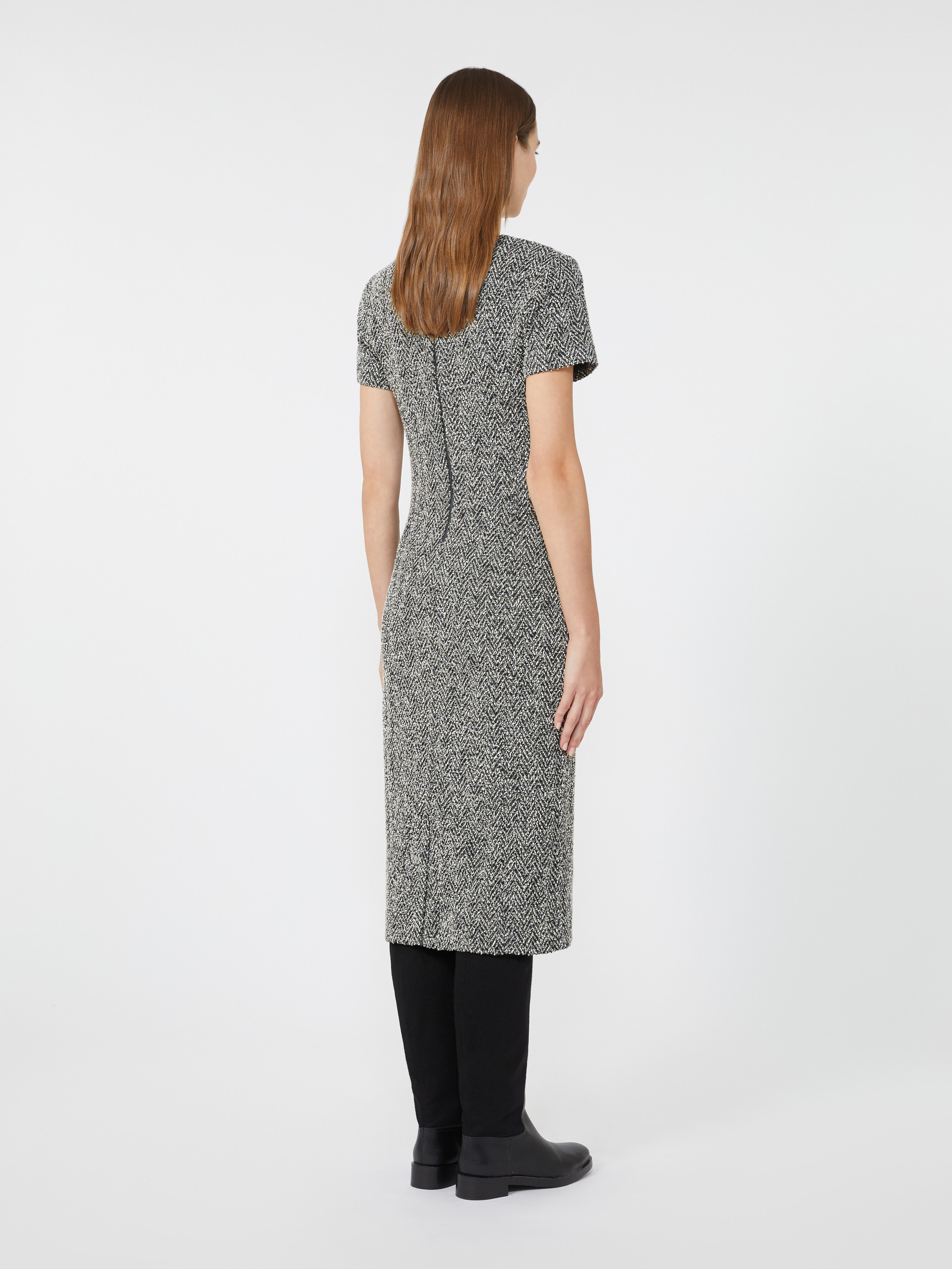 GIUGNO Bouclé jersey midi dress - 4
