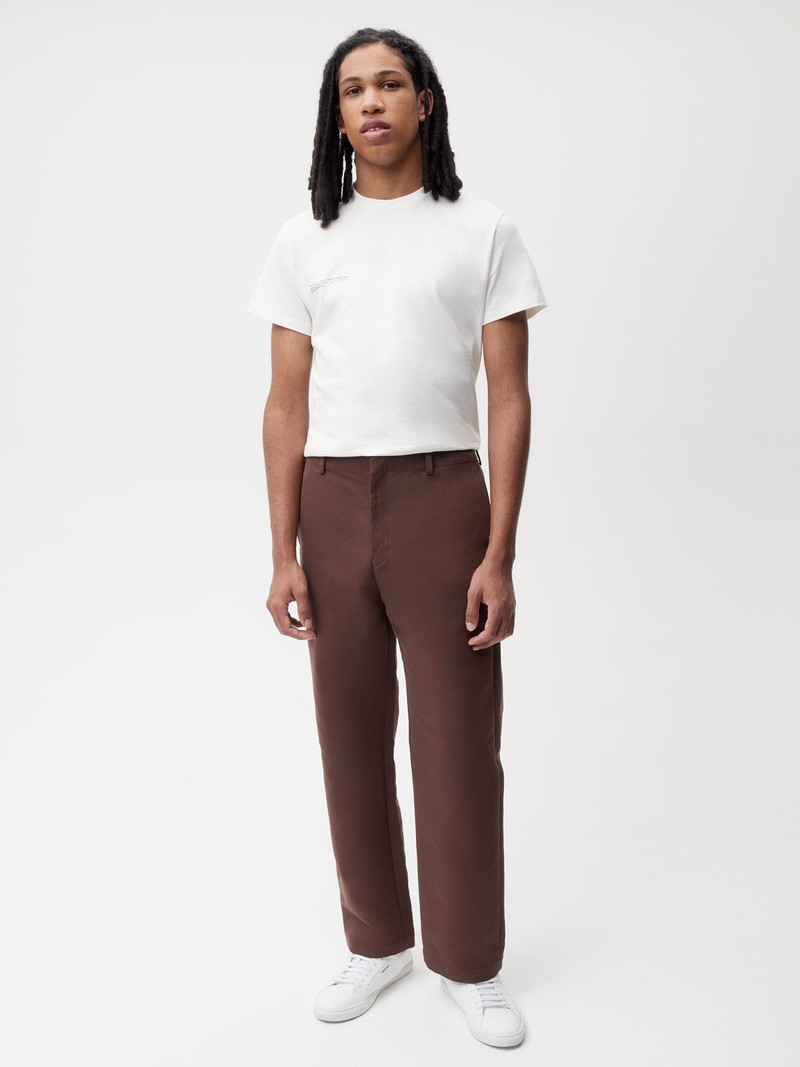 PANGAIA Mens Organic Cotton Regular Fit Trouser - Chestnut Brown outlook