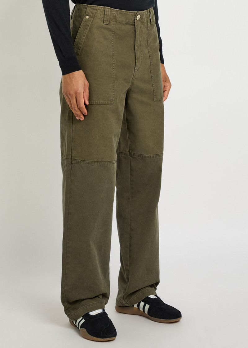 WALES BONNER Wales Bonner Brixton Panelled Tapered-leg Trousers outlook