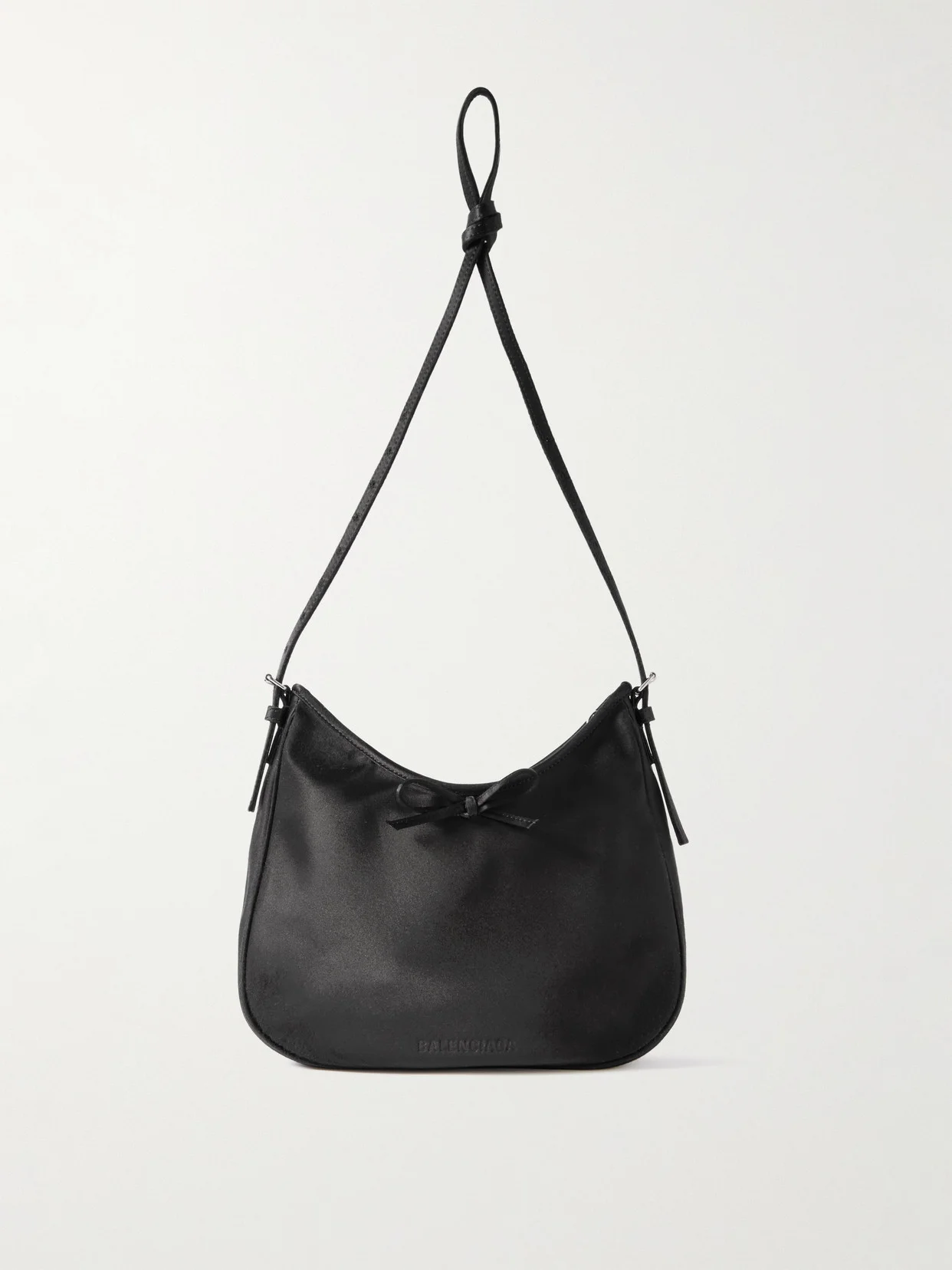 Leopolda Bow-embellished Satin Shoulder Bag - 1