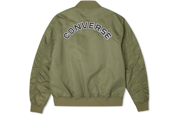 Converse Logo Loose Sports Retro aviator Jacket Couple Style Green 10024169-A02 - 2