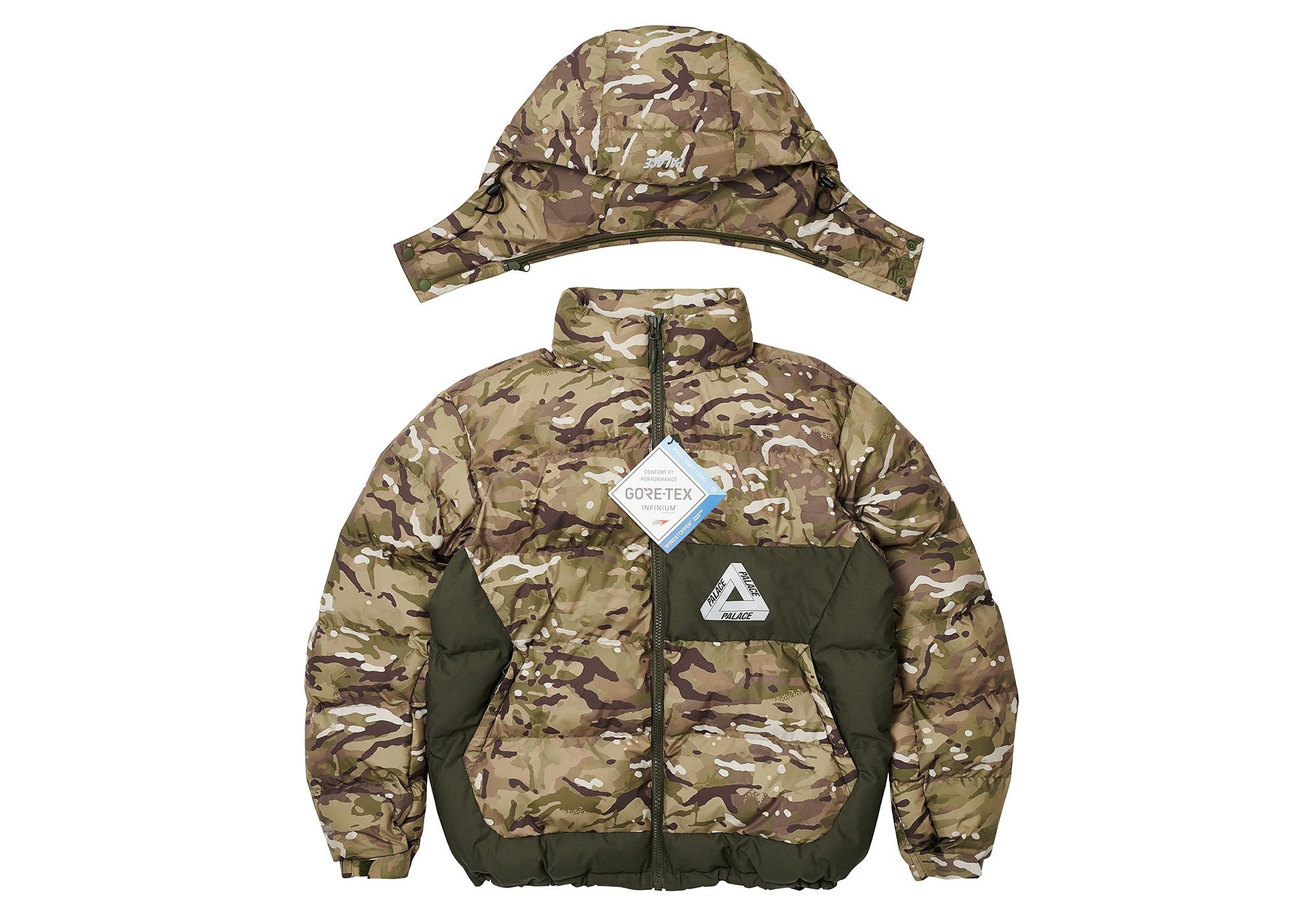 PALACE GORE-TEX INFINIUM PUFFA GREEN CAMO - 8