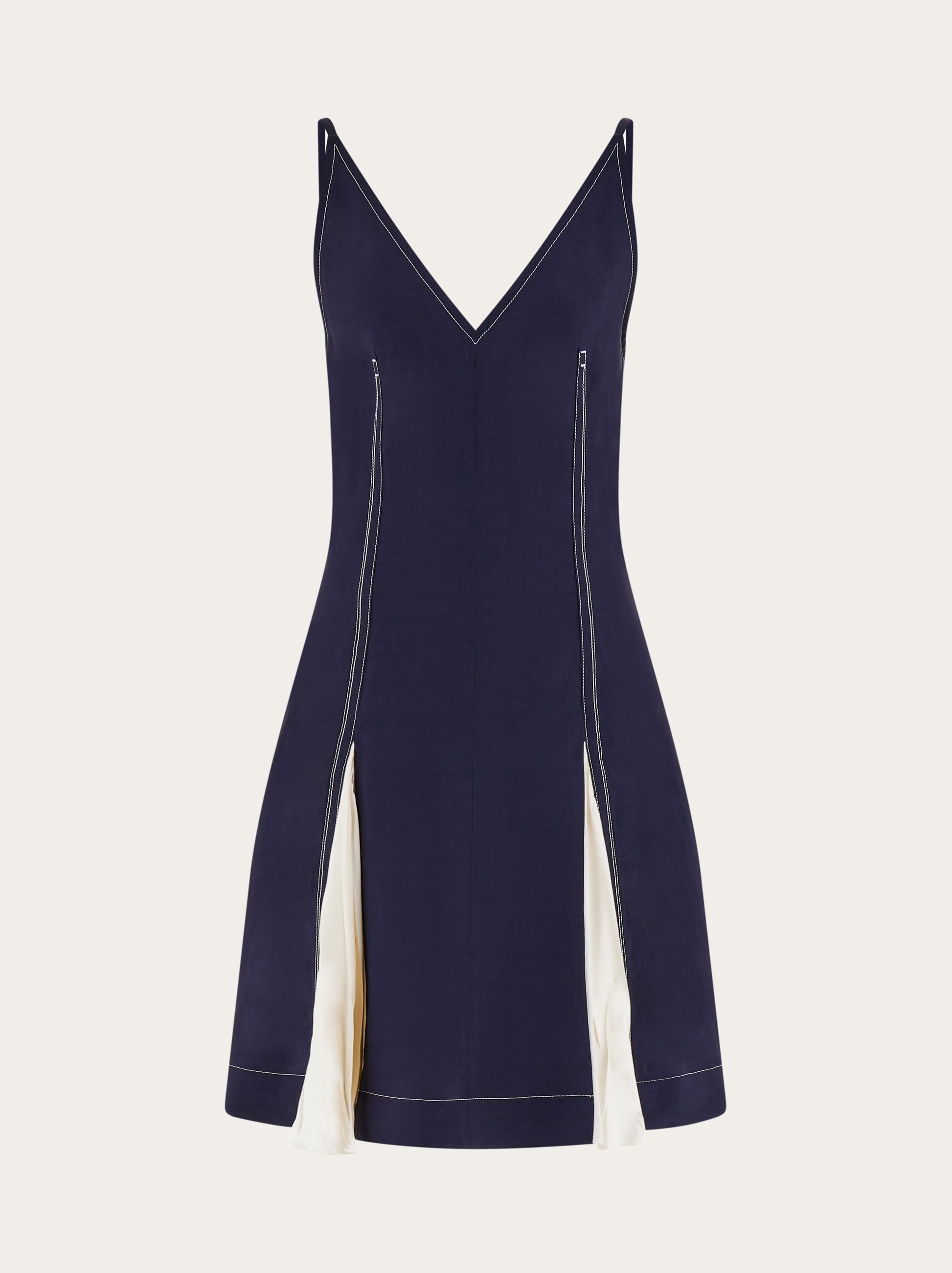 Short slip dress with inlays - 1