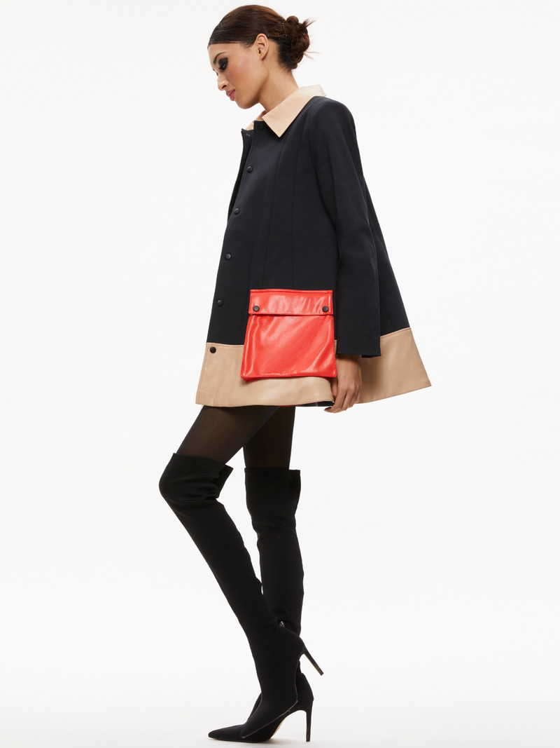 Alice + Olivia SHONTA COLORBLOCK POCKET JACKET outlook