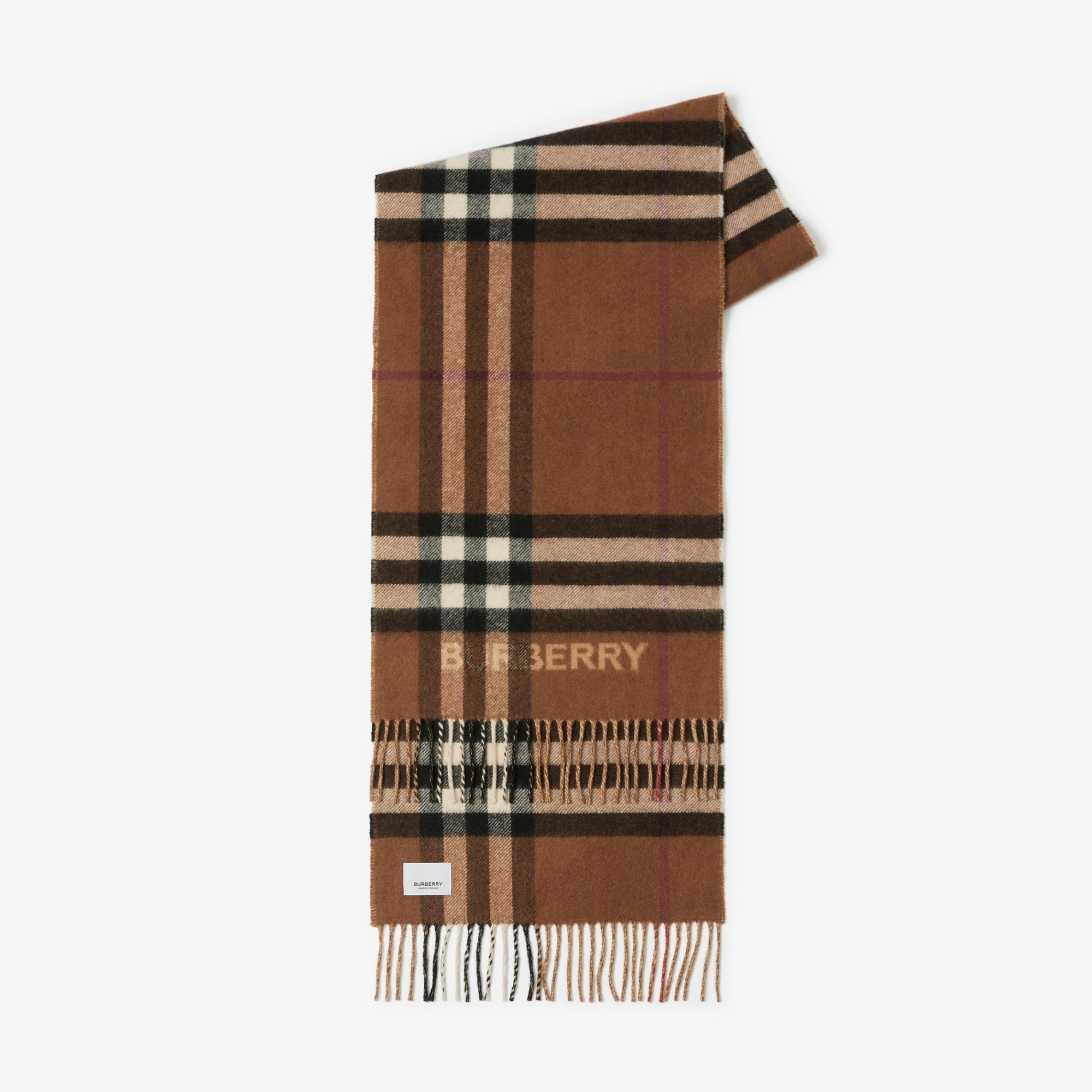 Contrast Check Cashmere Scarf - 2