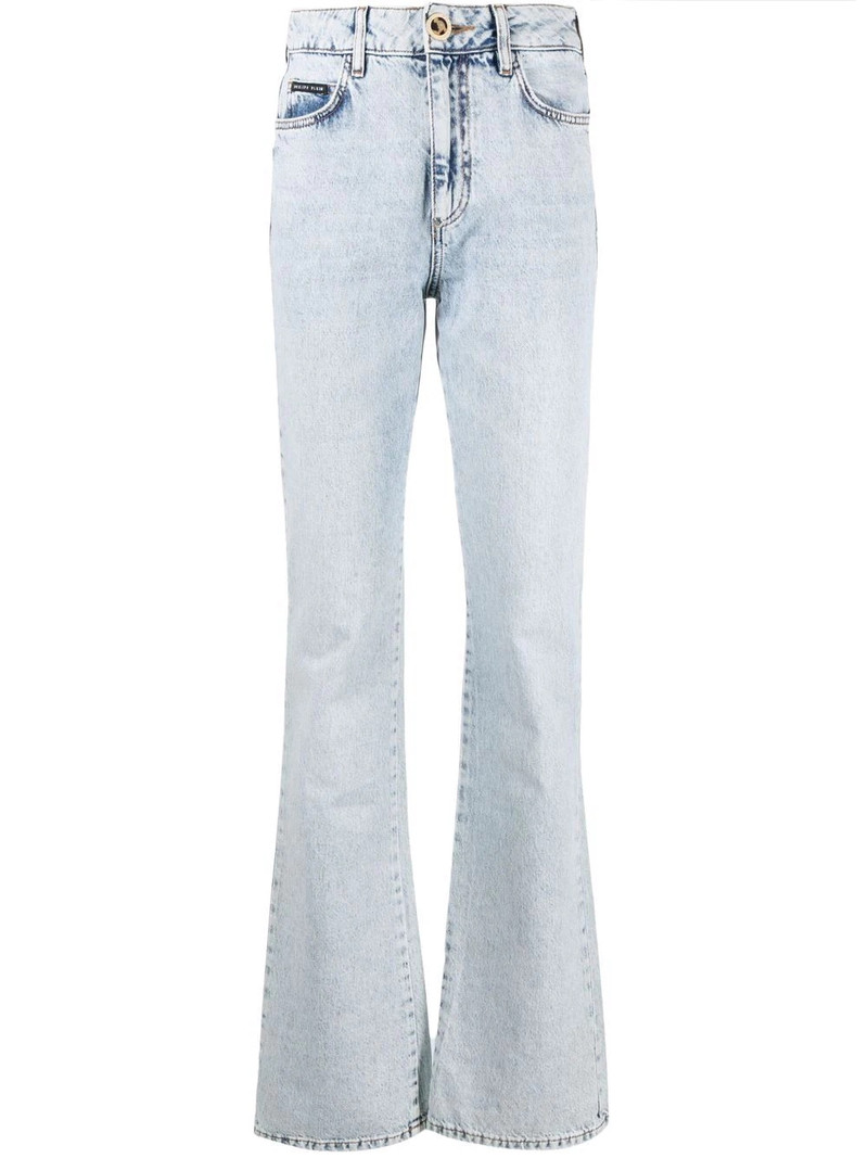 high-waisted flared jeans 1