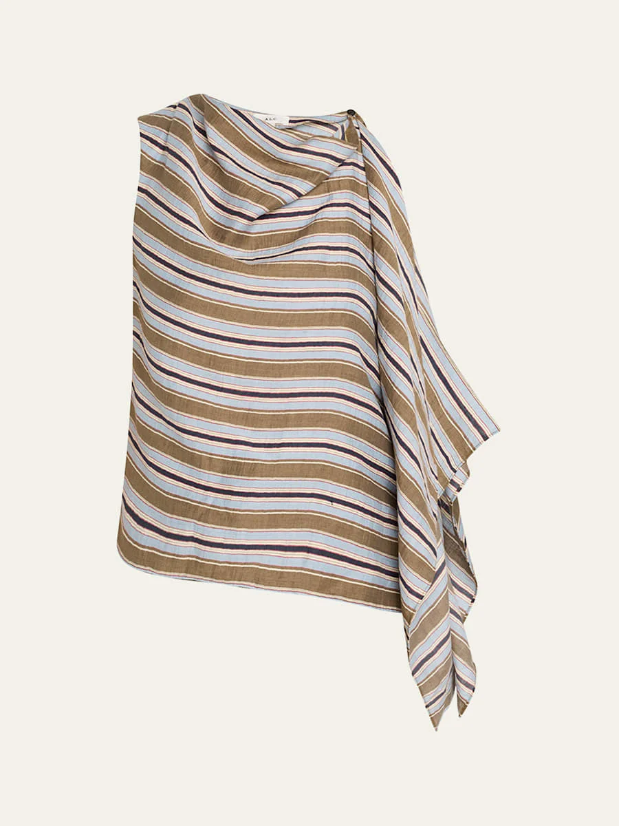 Lota Stripe Draped Top - 1