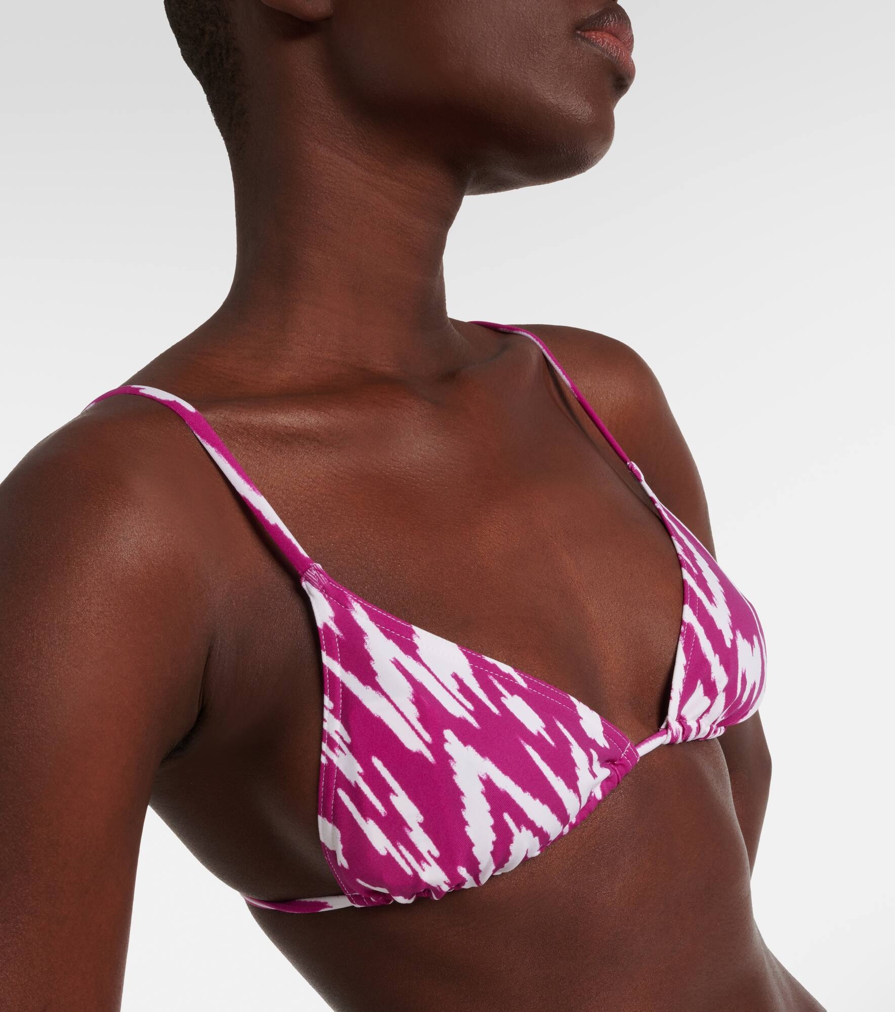 Sun printed triangle bikini top - 4