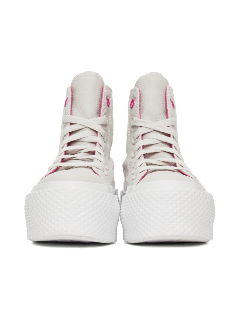 Beige Chuck Taylor All Star Lift Ripple High Sneakers 2