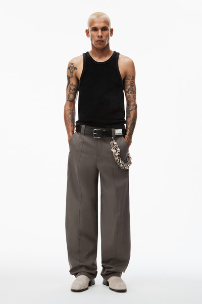 Alexander Wang crew neck tank top in velour outlook