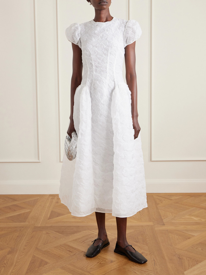 CECILIE BAHNSEN Cleopatra Matelassé Organza Midi Dress outlook