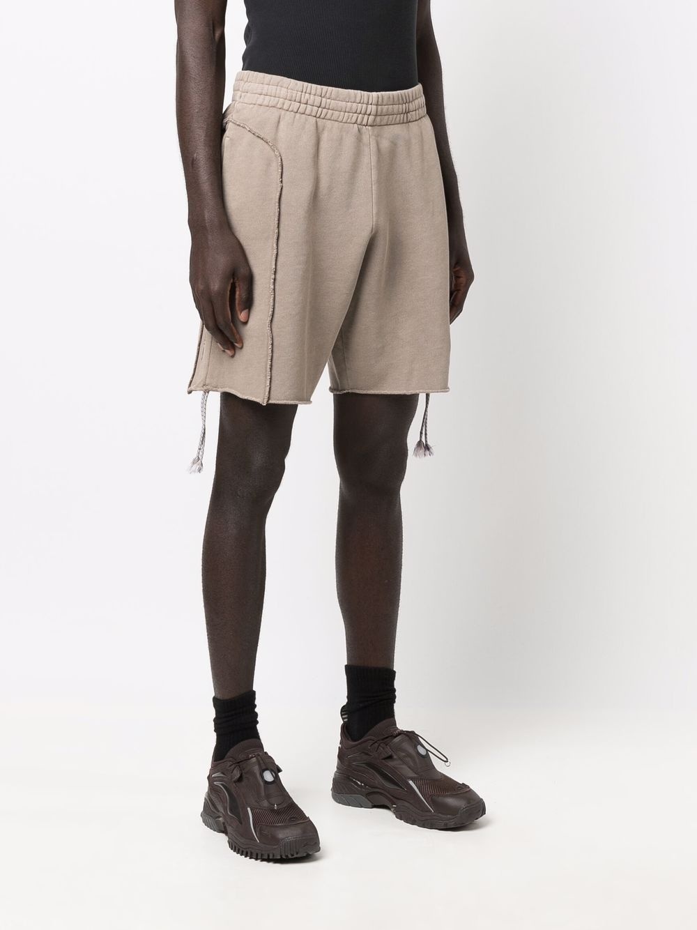 logo patch jersey shorts - 3