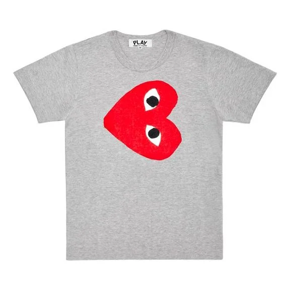 (WMNS) COMME des GARCONS PLAY Side Logo Tee 'Grey' AZ-T263-051 - 1