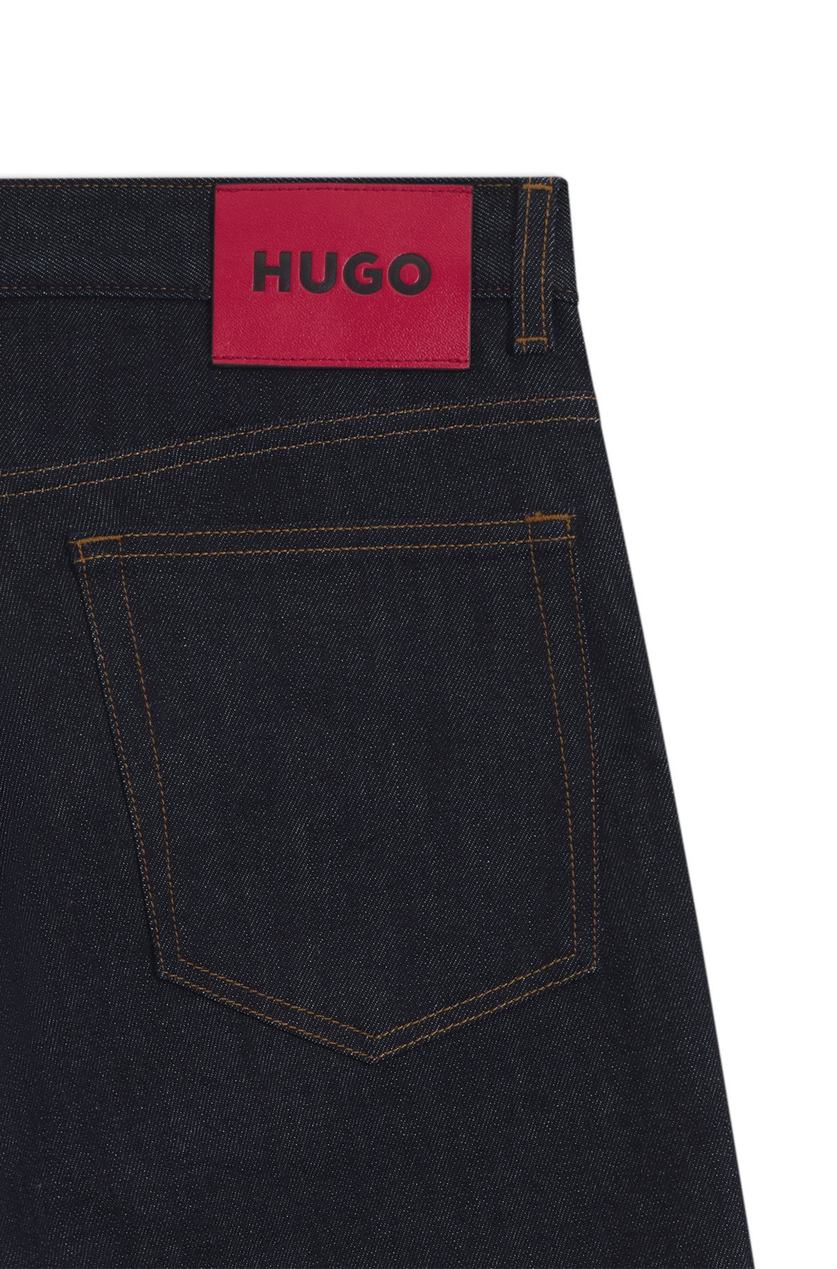 SLIM-FIT JEANS IN DARK-BLUE STRETCH DENIM - 6