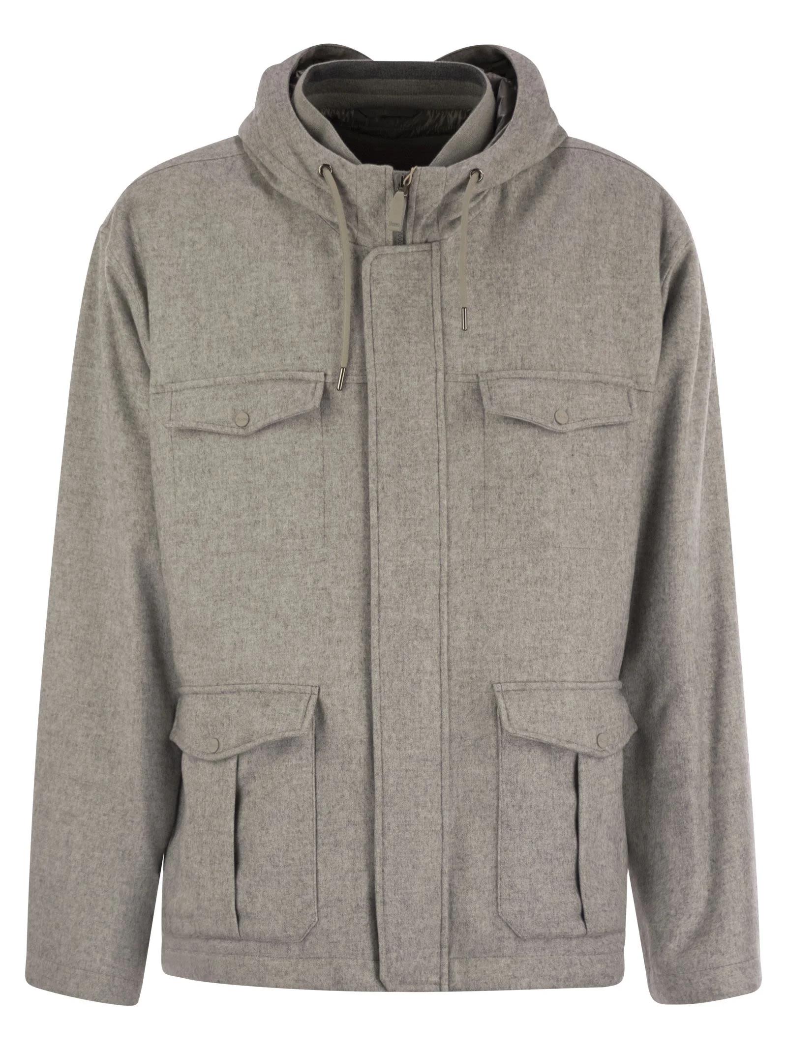 Herno Men Field Jacket In Silk And Cashmere - 1