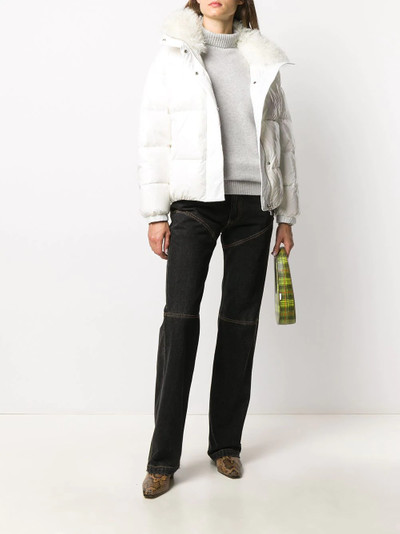 Yves Salomon lamb fur trimmed padded jacket outlook