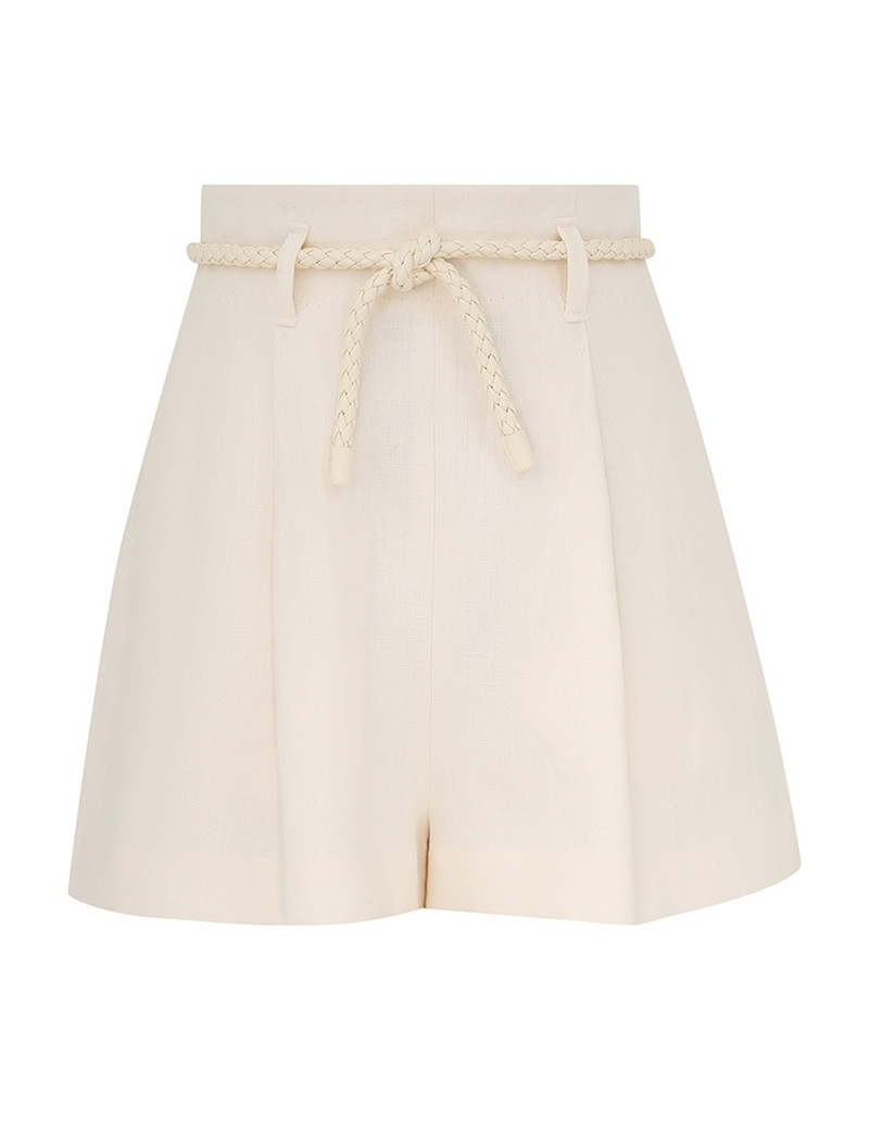 CRUSH LINEN TUCK SHORT 1