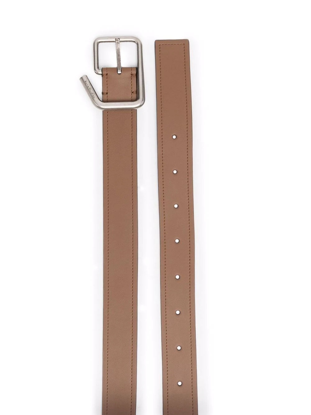 engraved-logo buckle belt - 2