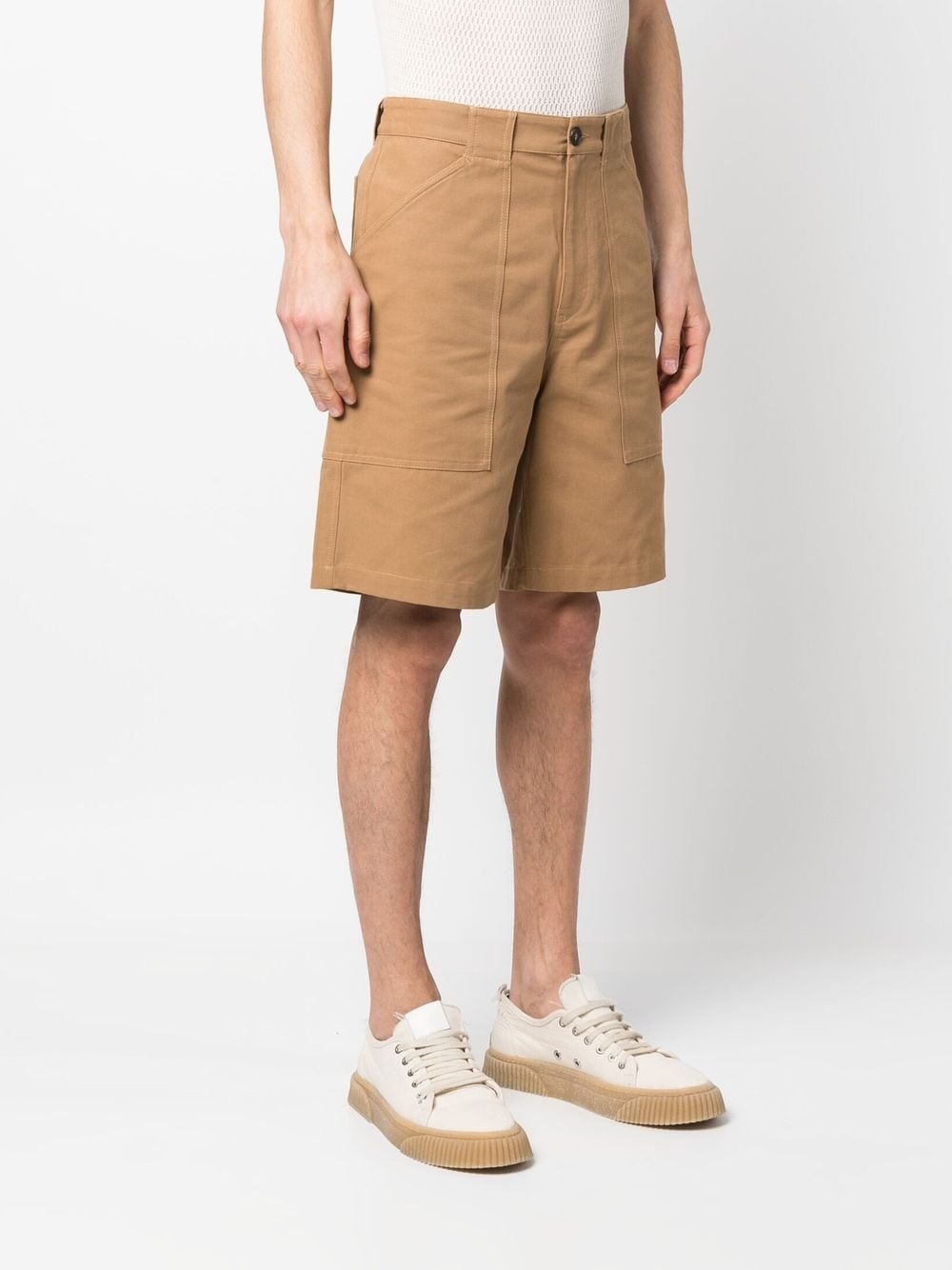 buttoned cotton shorts - 3
