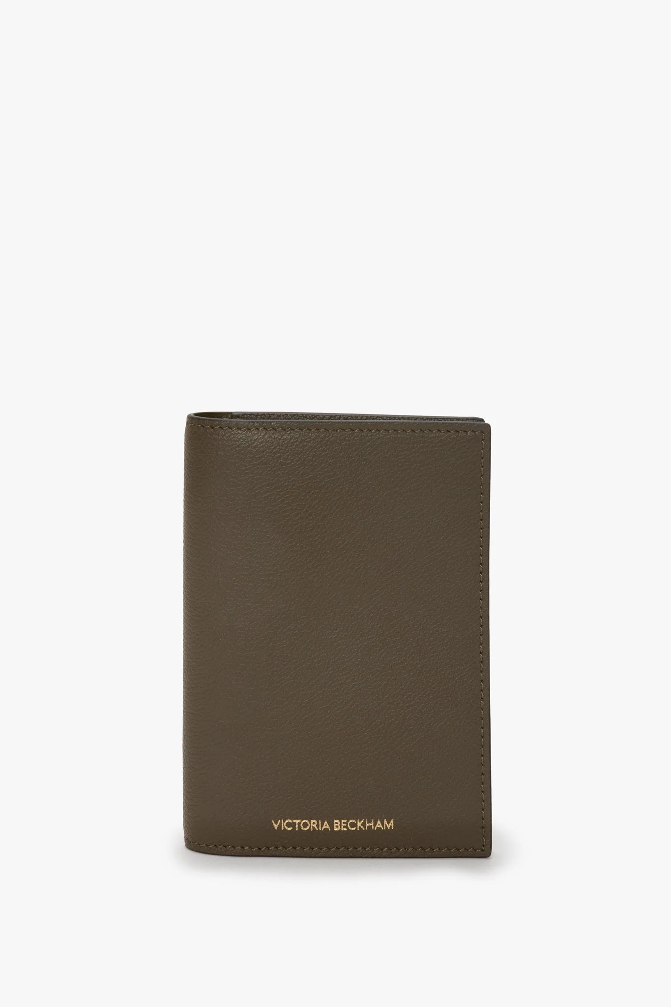 Passport Holder In Khaki Soft Grained Leather - 1