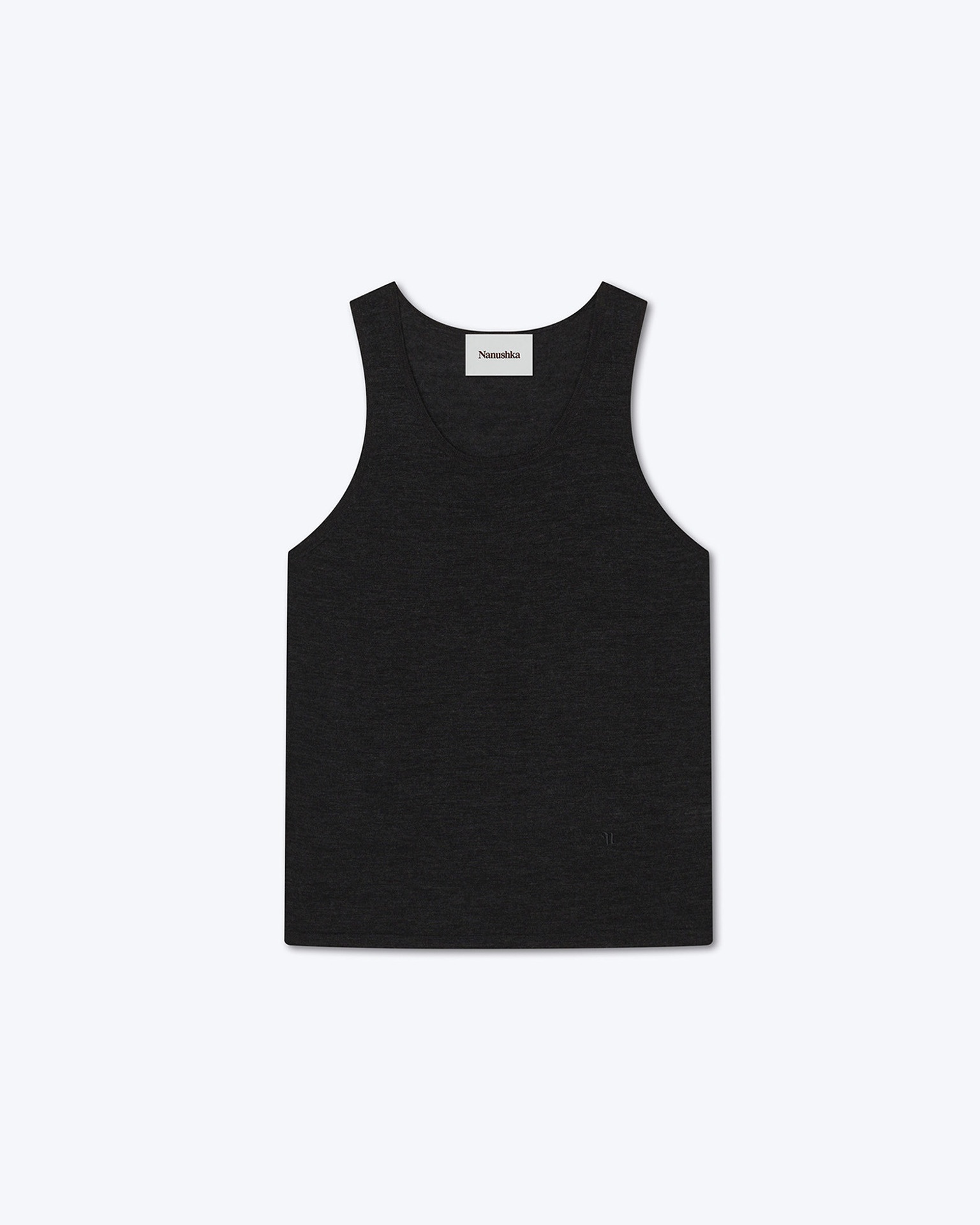 ASHER - Merino wool top - Charcoal - 1