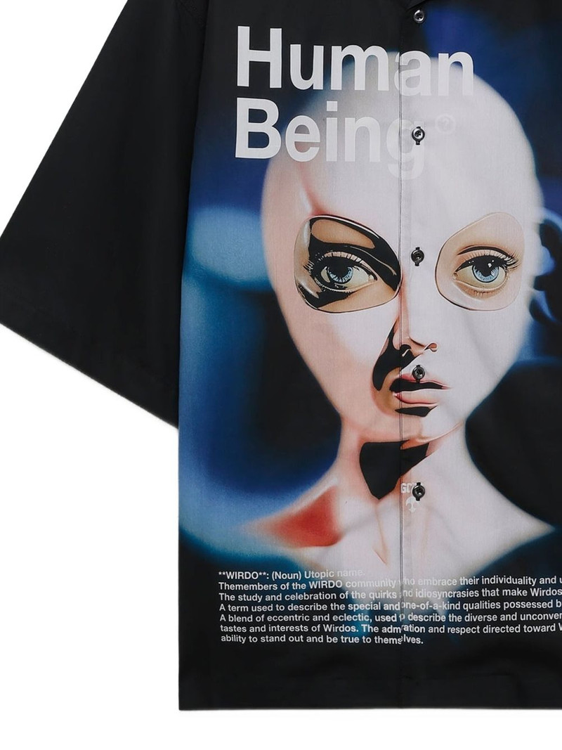 GCDS graphic-print cotton shirt outlook