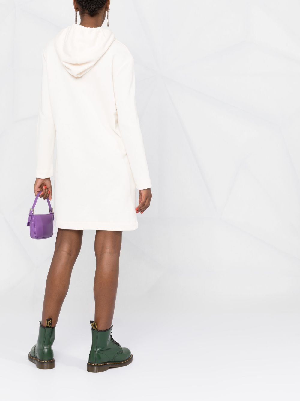 logo-print hooded dress - 4