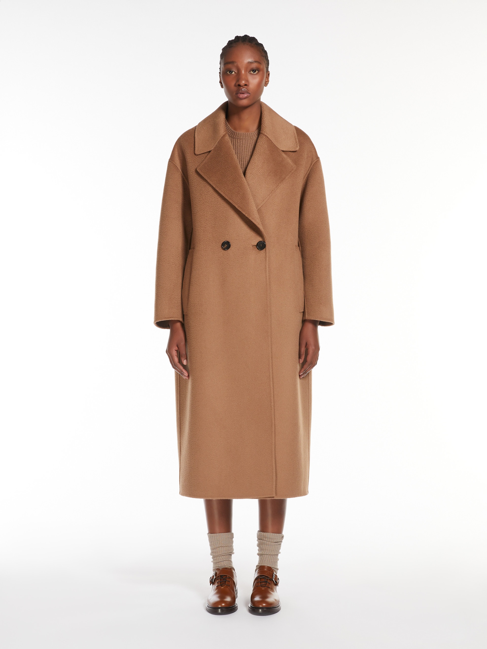 MANUELE Double-breasted wool and cashmere coat - 3