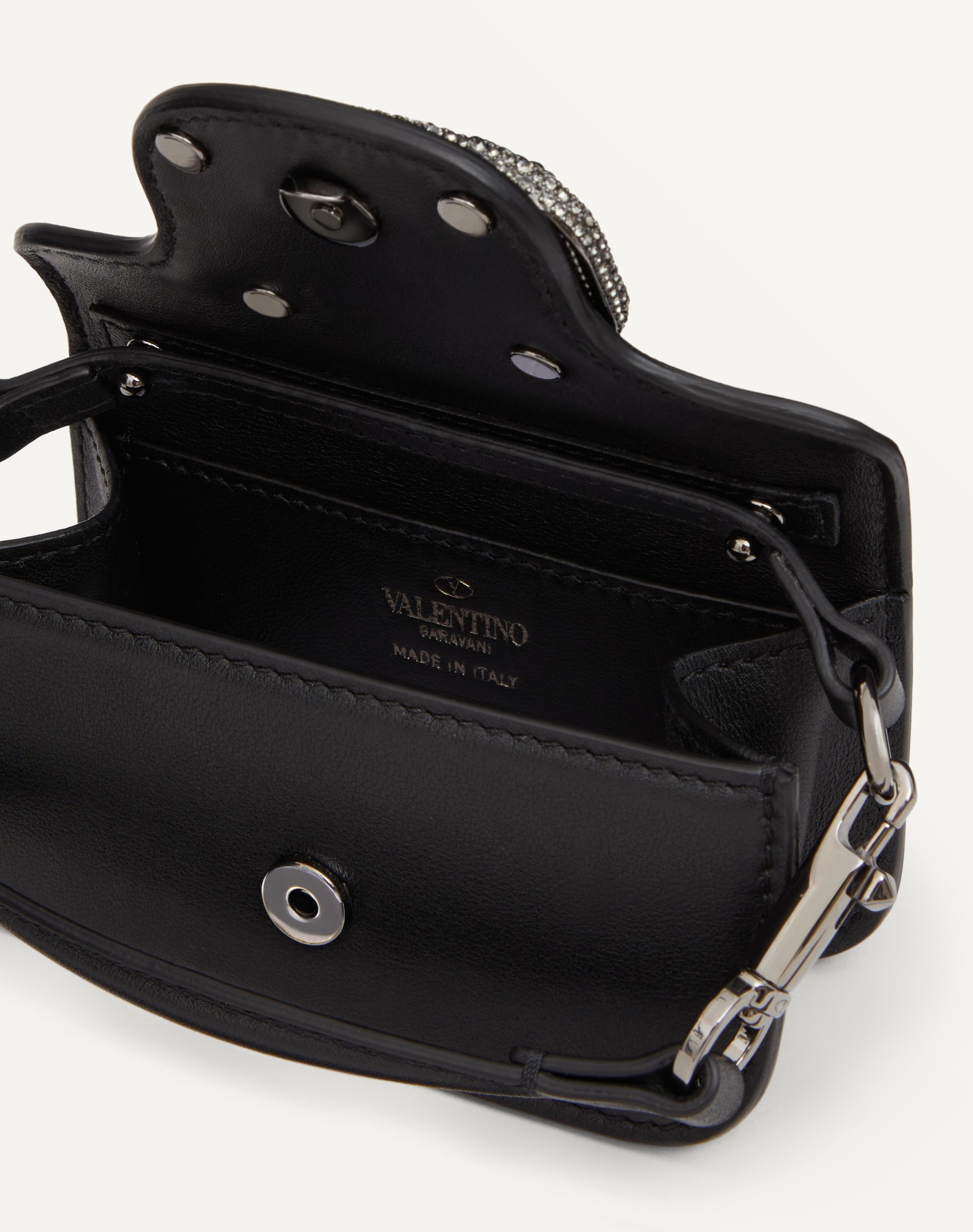 VALENTINO GARAVANI LOCÒ MICRO BAG WITH CHAIN AND JEWEL LOGO - 6