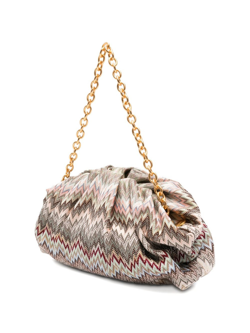 Raschel zig-zag pattern clutch bag 3