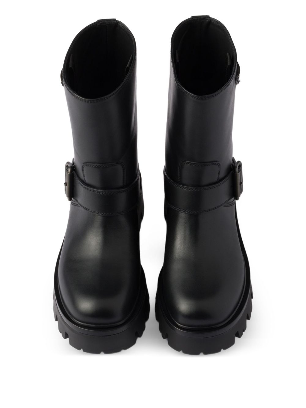 buckle-fastening lug-sole boots - 4