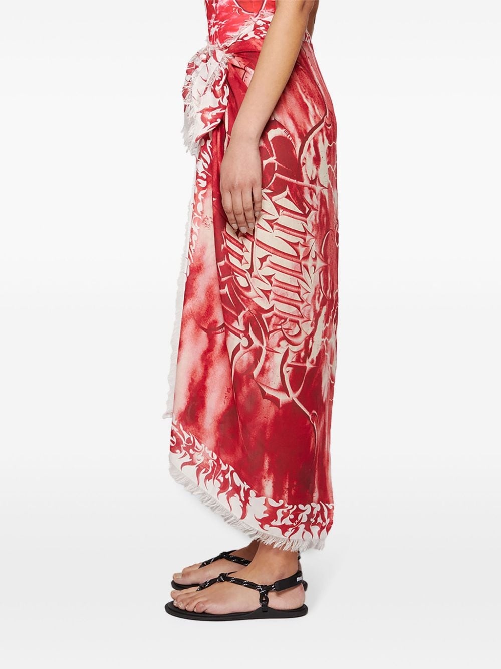 Diablo abstract-print beach cover-up - 5