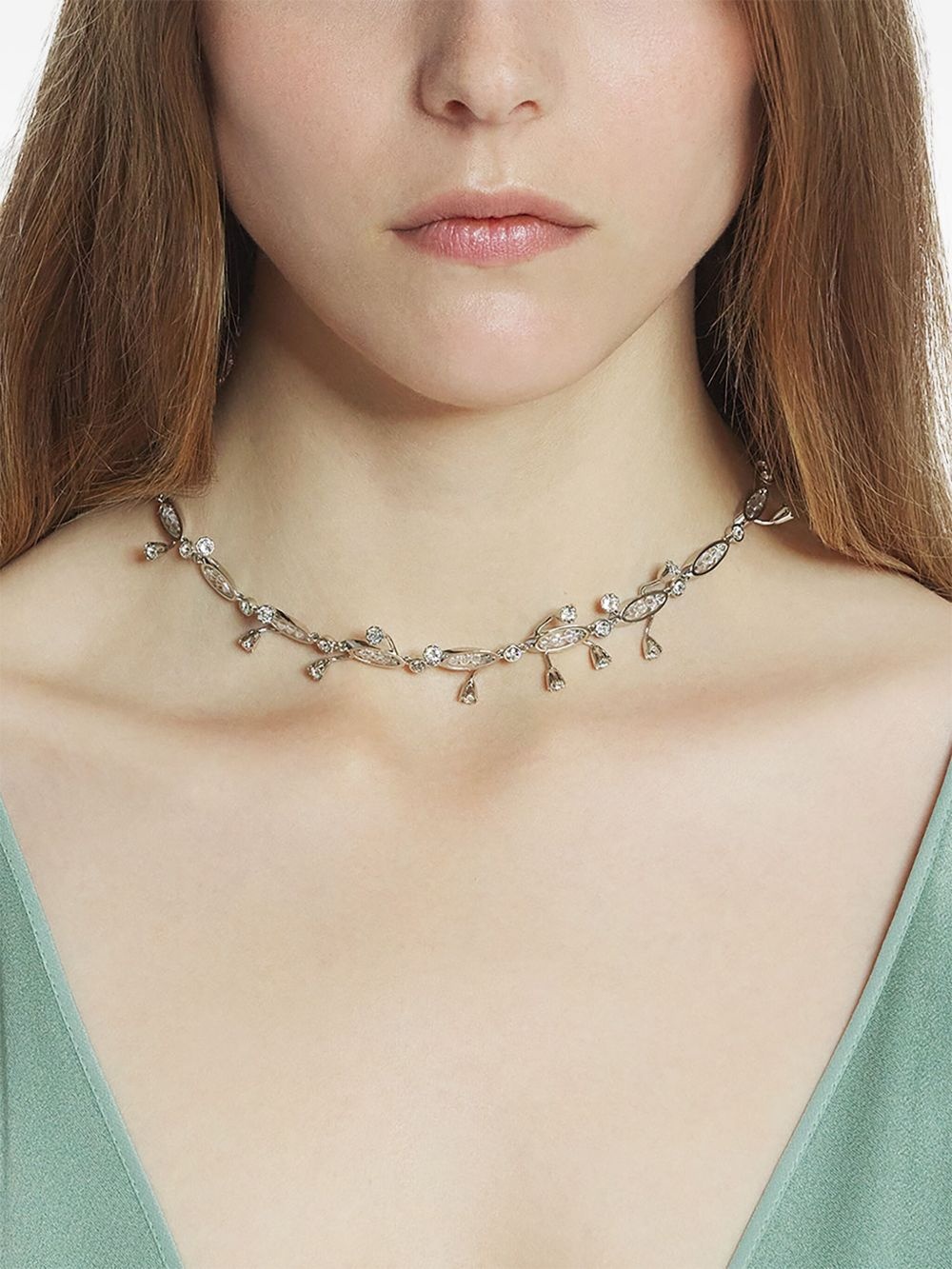 crystal-embellished necklace - 2