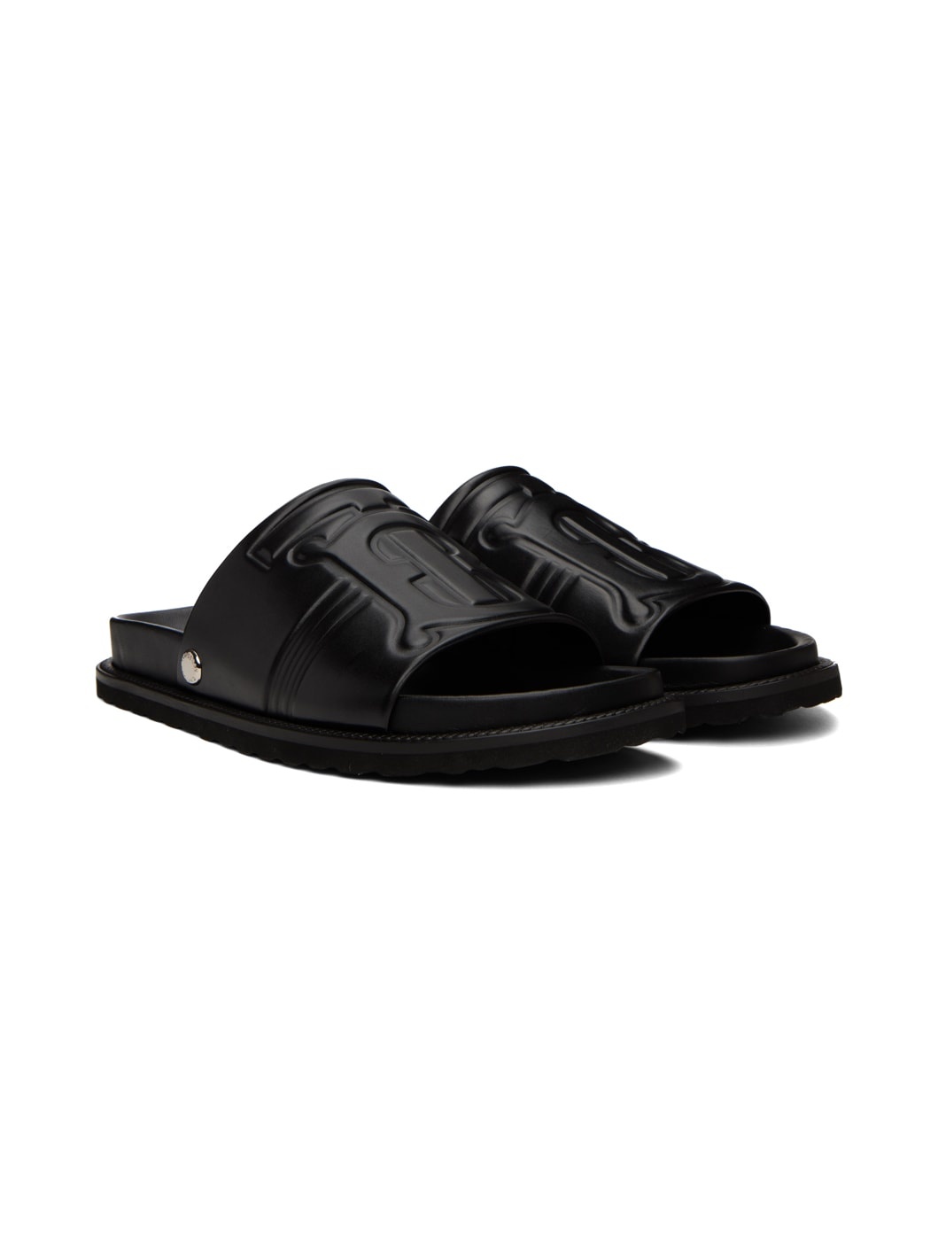 Black Motif Sandals - 4