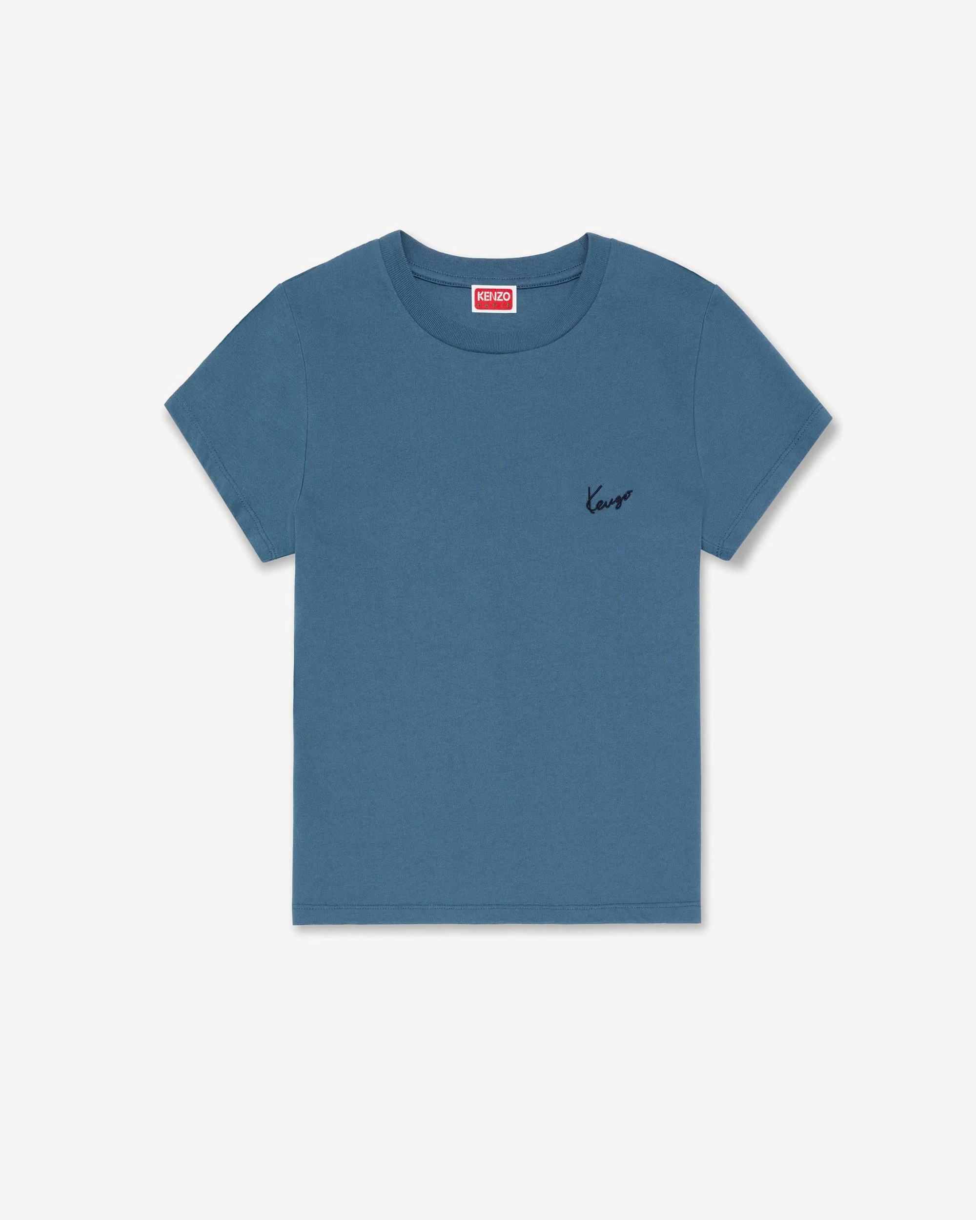 'KENZO Signature' embroidered T-shirt in cotton - 1