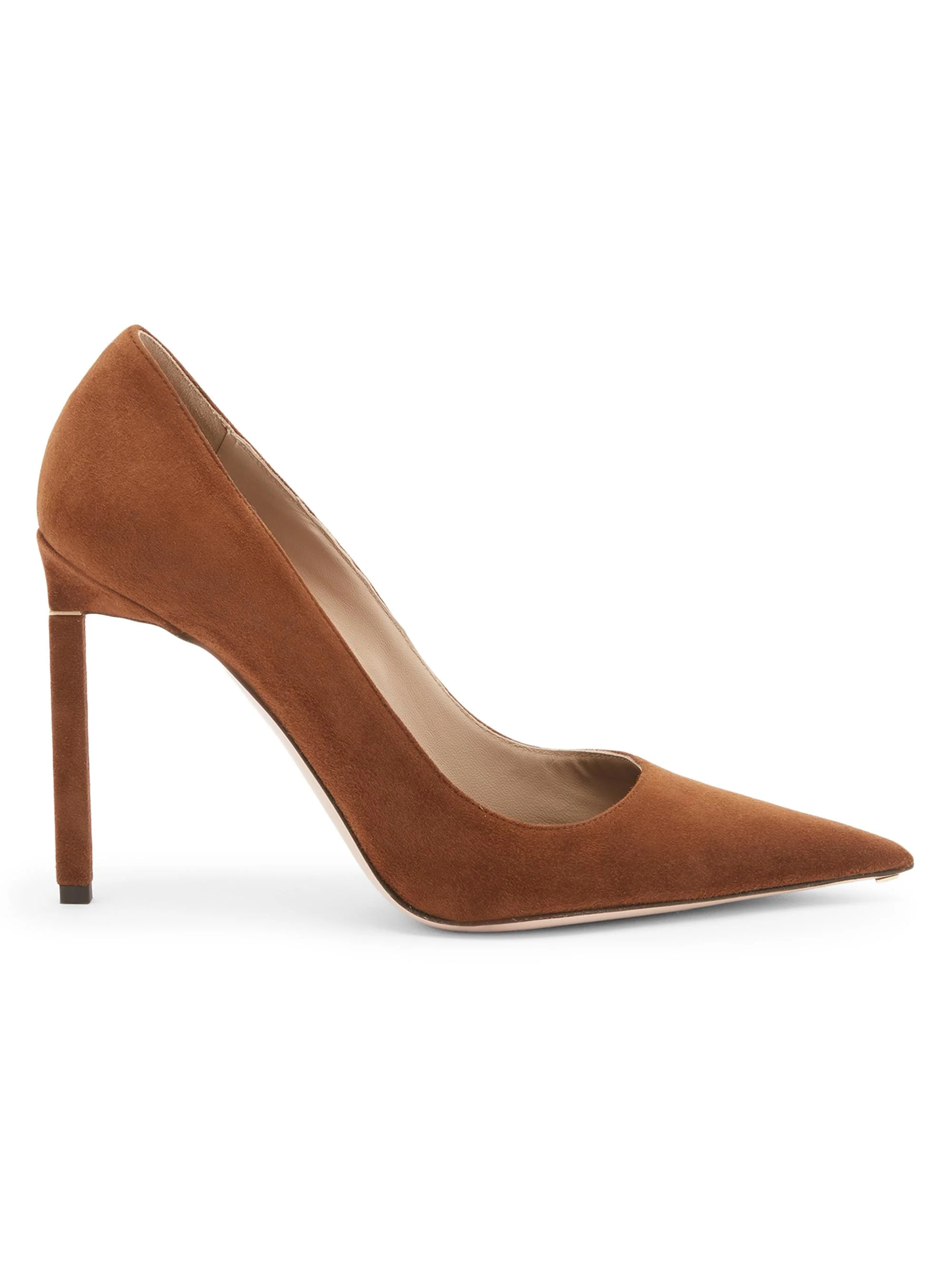 Women's 85MM Suede Stiletto-Heel Pumps - Dark Whisky - 1