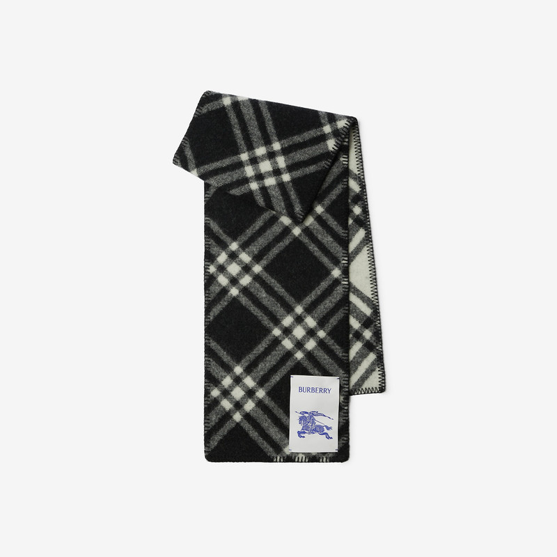 빈티지 체크 모직 scarf 1