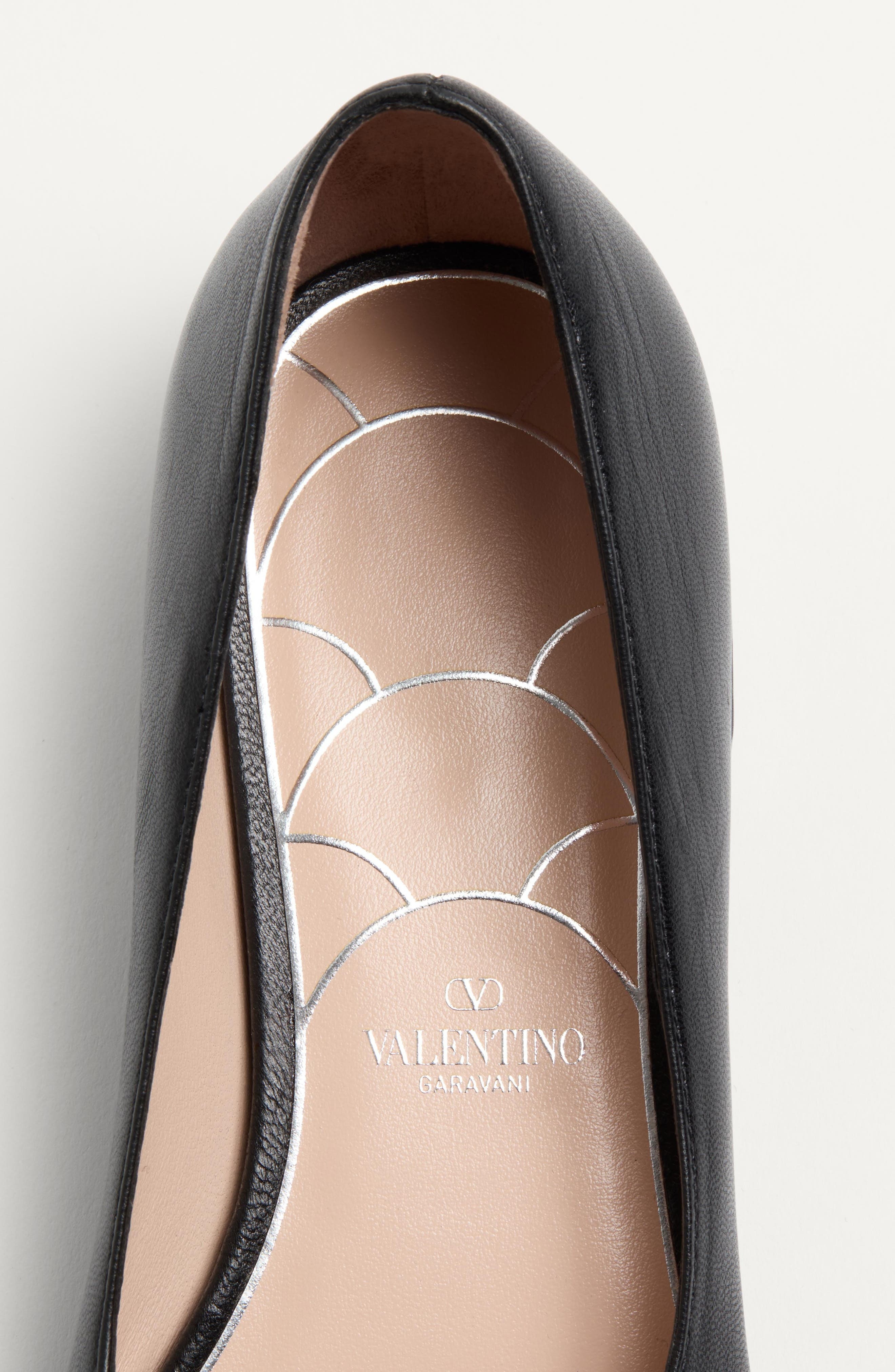 Valentino Garavani Preshoes Ballerina Pump in 9Tj Nero/crystal/rosa at Nordstrom - 7
