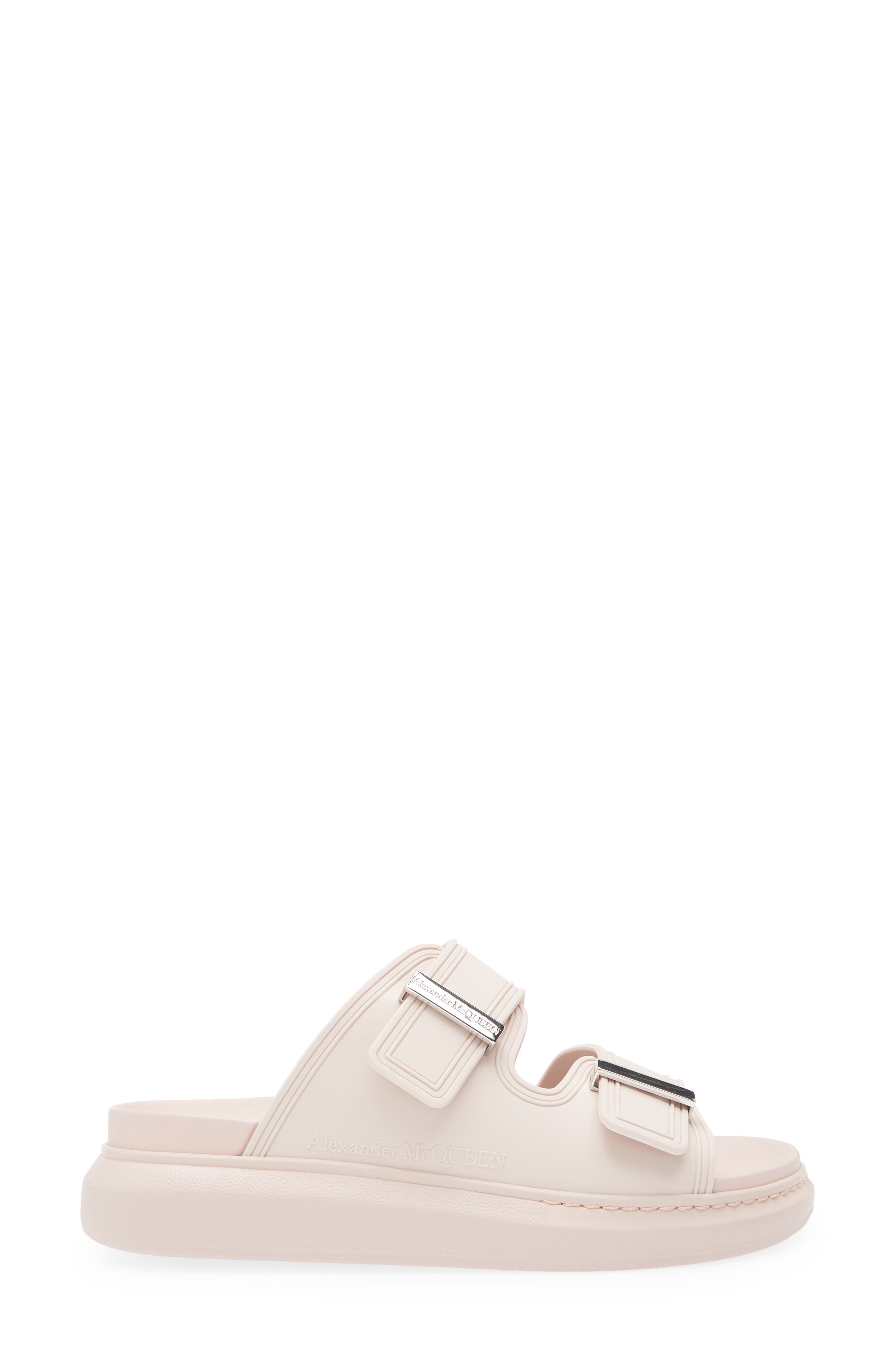 McQueen Hybrid Slide Sandal in Tea Rose/Silver at Nordstrom - 3
