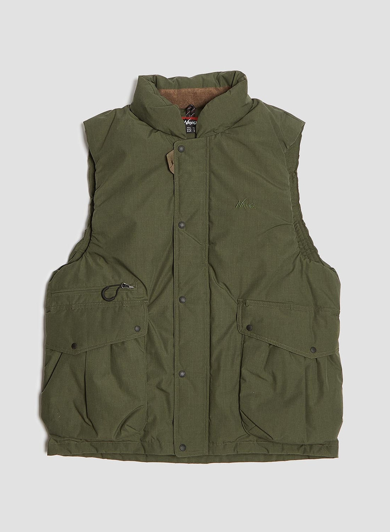Nanga Hinoc Down Vest in Khaki 1