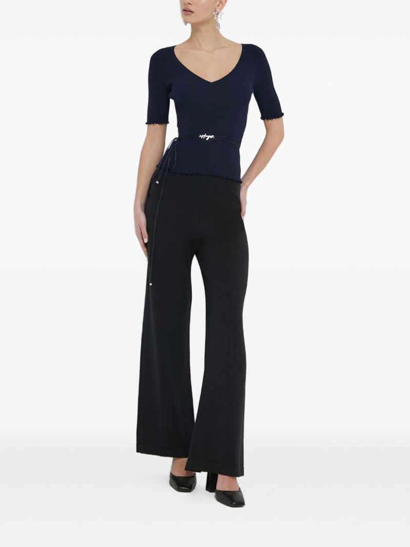 HUGO V-neck ribbed top outlook