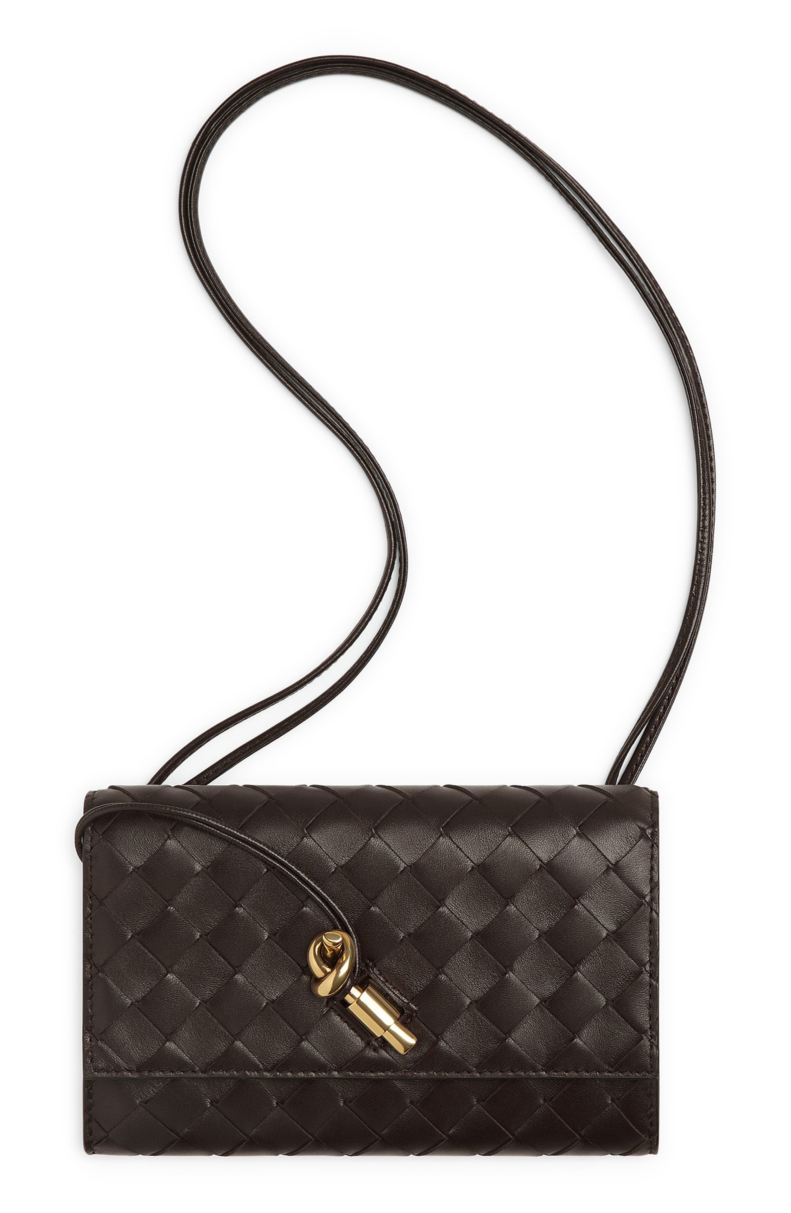 Bottega Veneta Andiamo Intrecciato Leather Slim Shoulder Bag in 2190 Fondant-M Brass at Nordstrom - 1