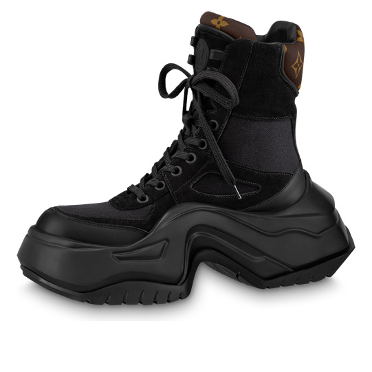 (WMNS) LOUIS VUITTON Archlight 2.0 Platform Ankle Sneakers 'Black with Brown Monogram' 1ABI0Z - 1