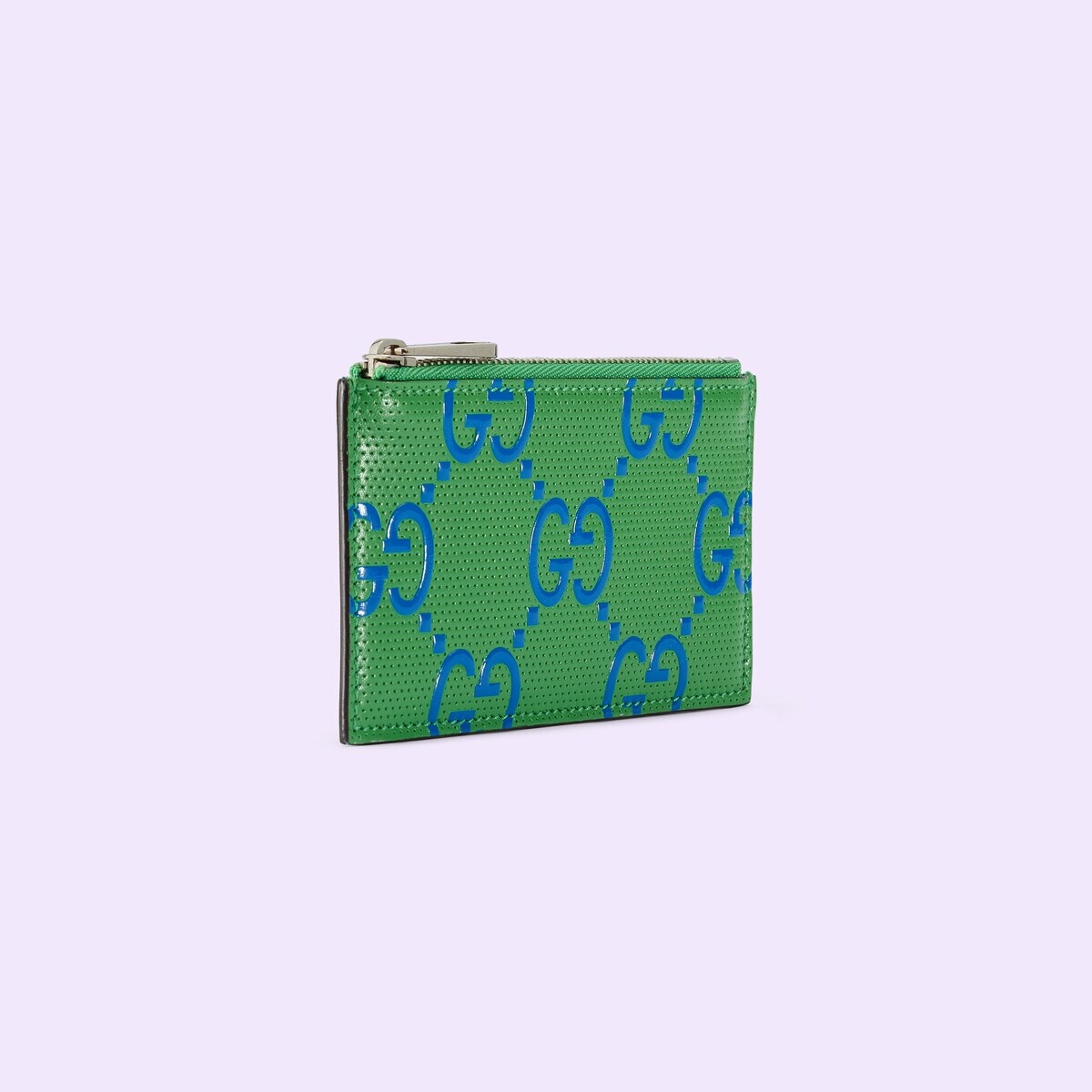 GG embossed zip card case - 4