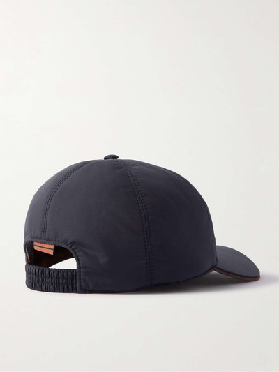 ZEGNA Zephir Leather-Trimmed Logo-Appliquéd Shell Baseball Cap outlook