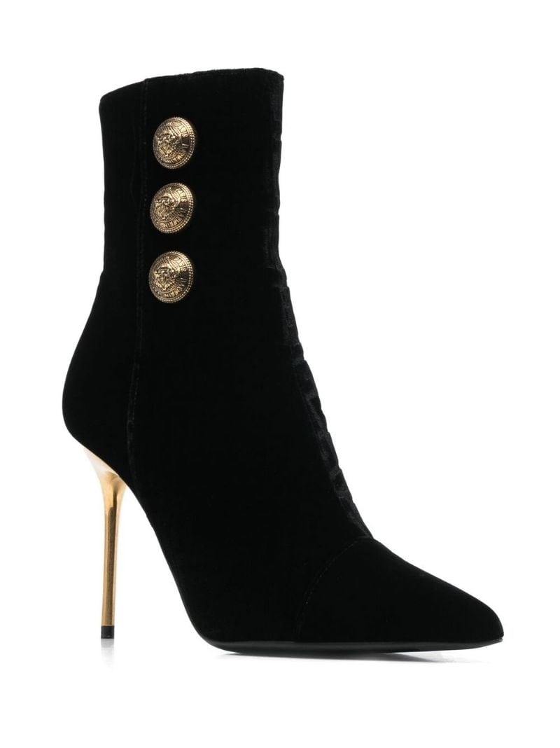 button-detail high-heel boots - 2
