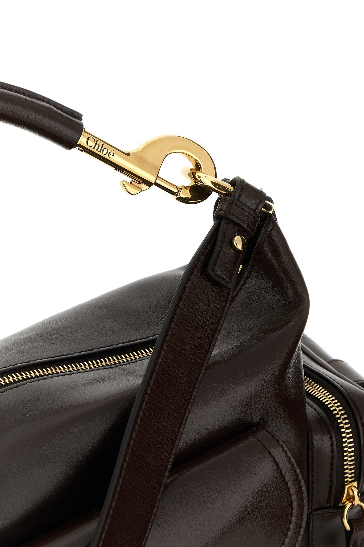 Chocolate leather Camera Bag handbag - 4